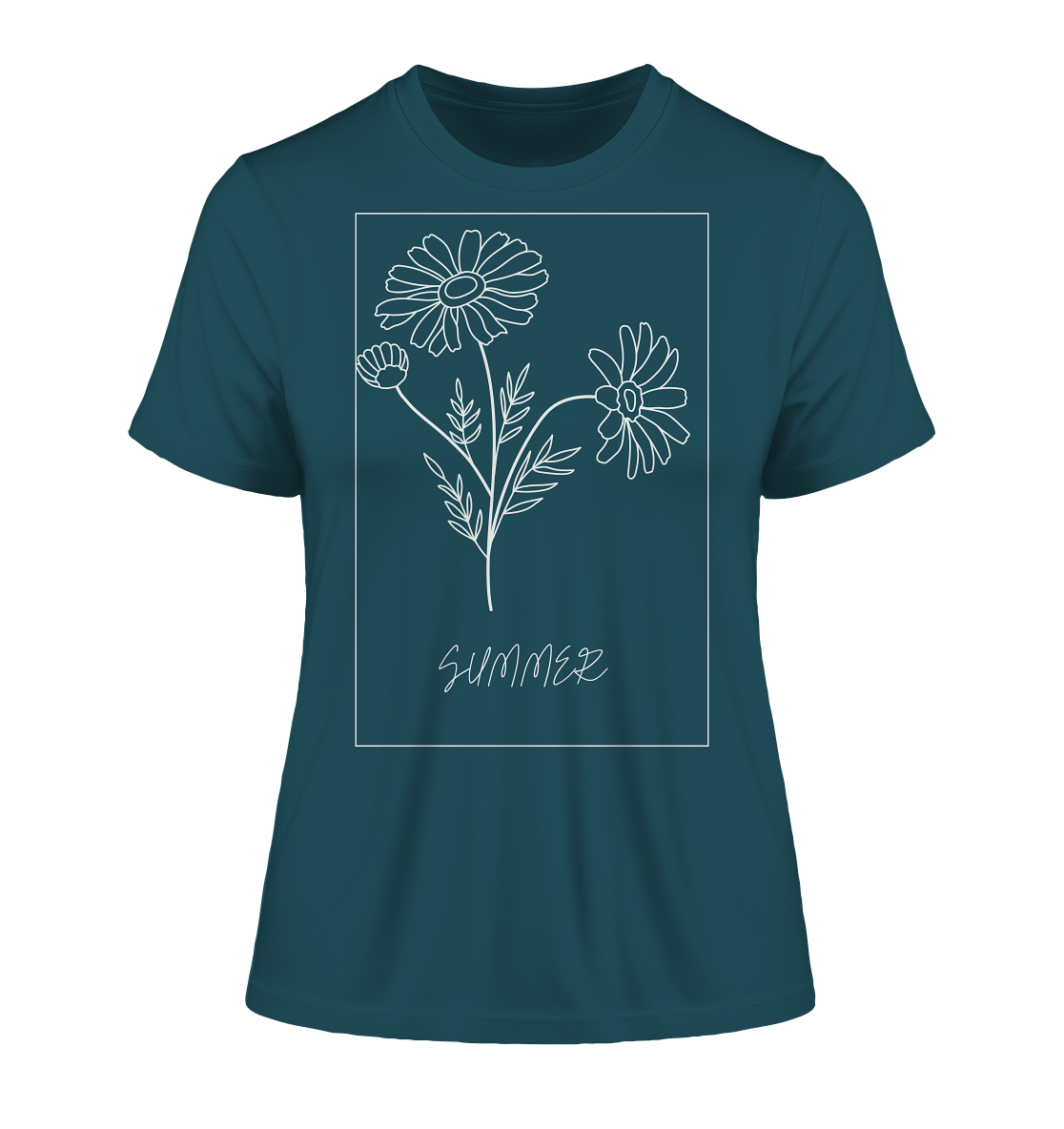 Summer Flower - Fitted Ladies Organic Shirt