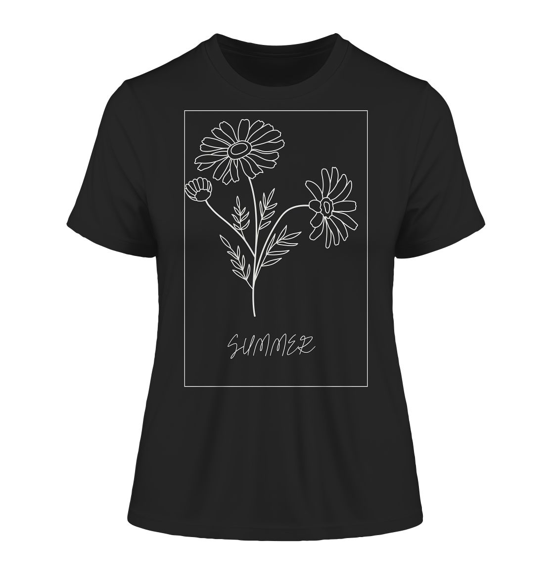 Summer Flower - Fitted Ladies Organic Shirt
