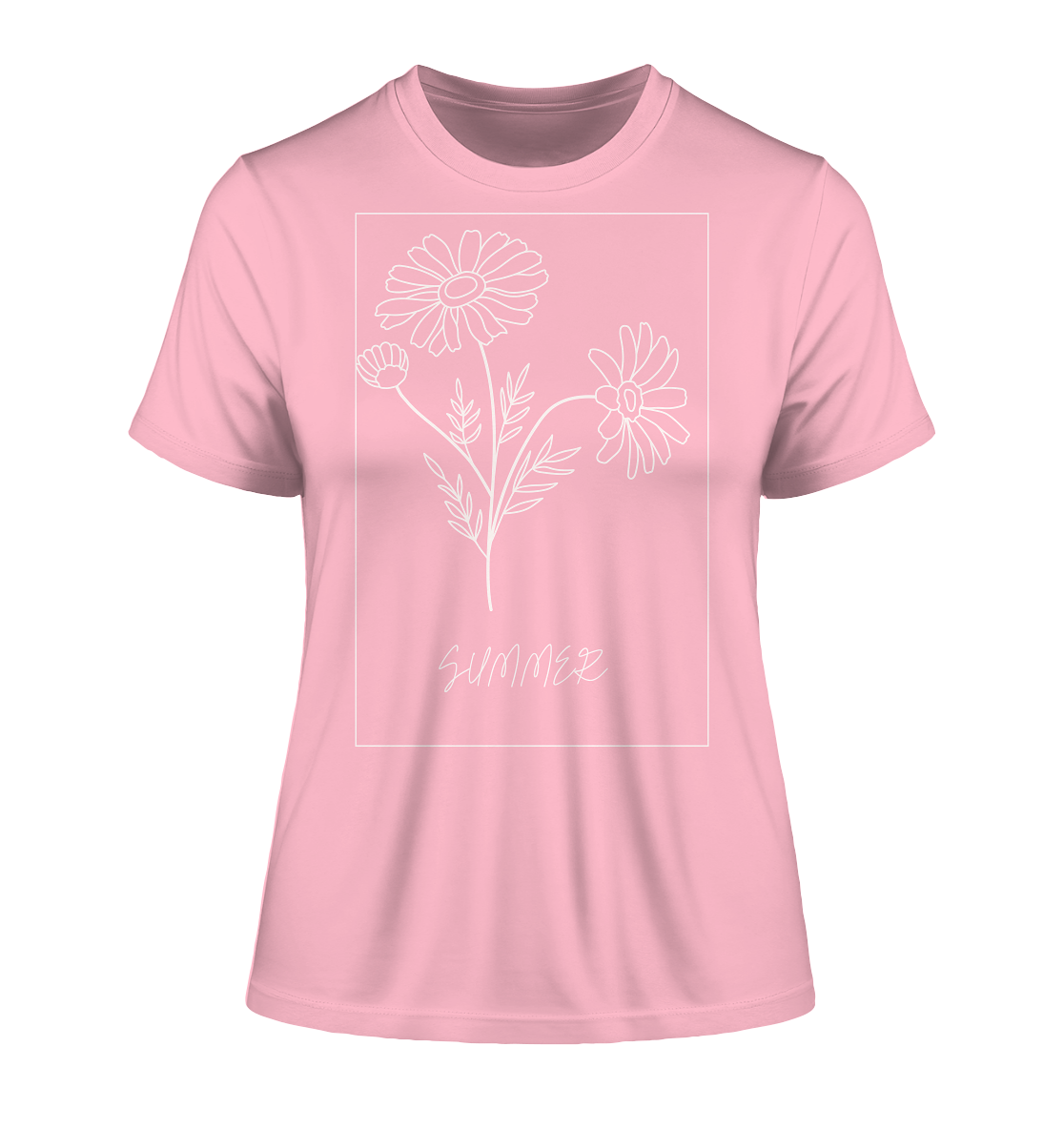 Summer Flower - Fitted Ladies Organic Shirt