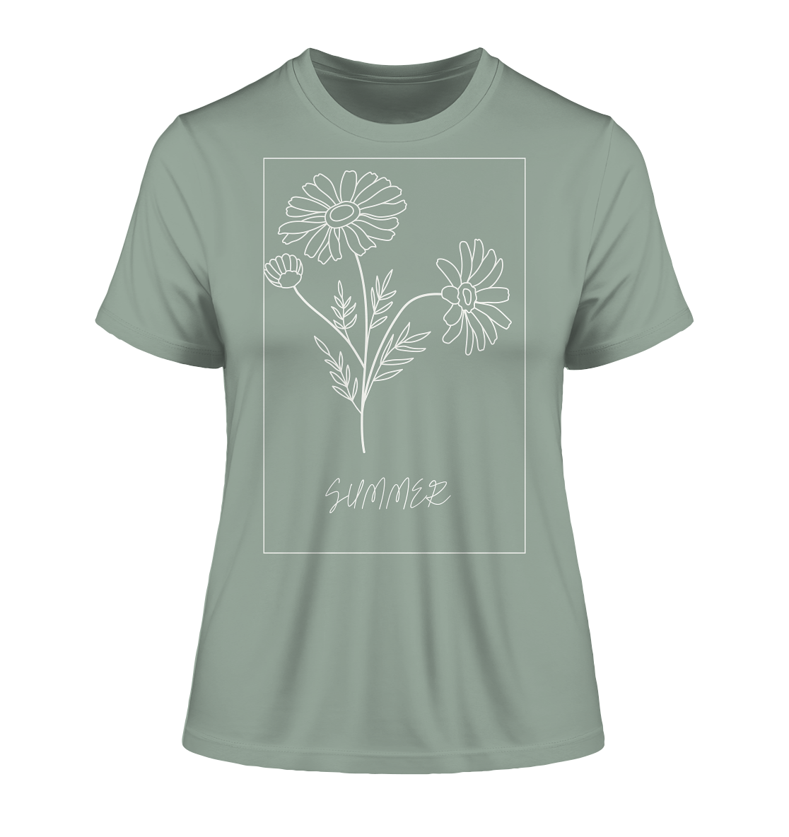 Summer Flower - Fitted Ladies Organic Shirt
