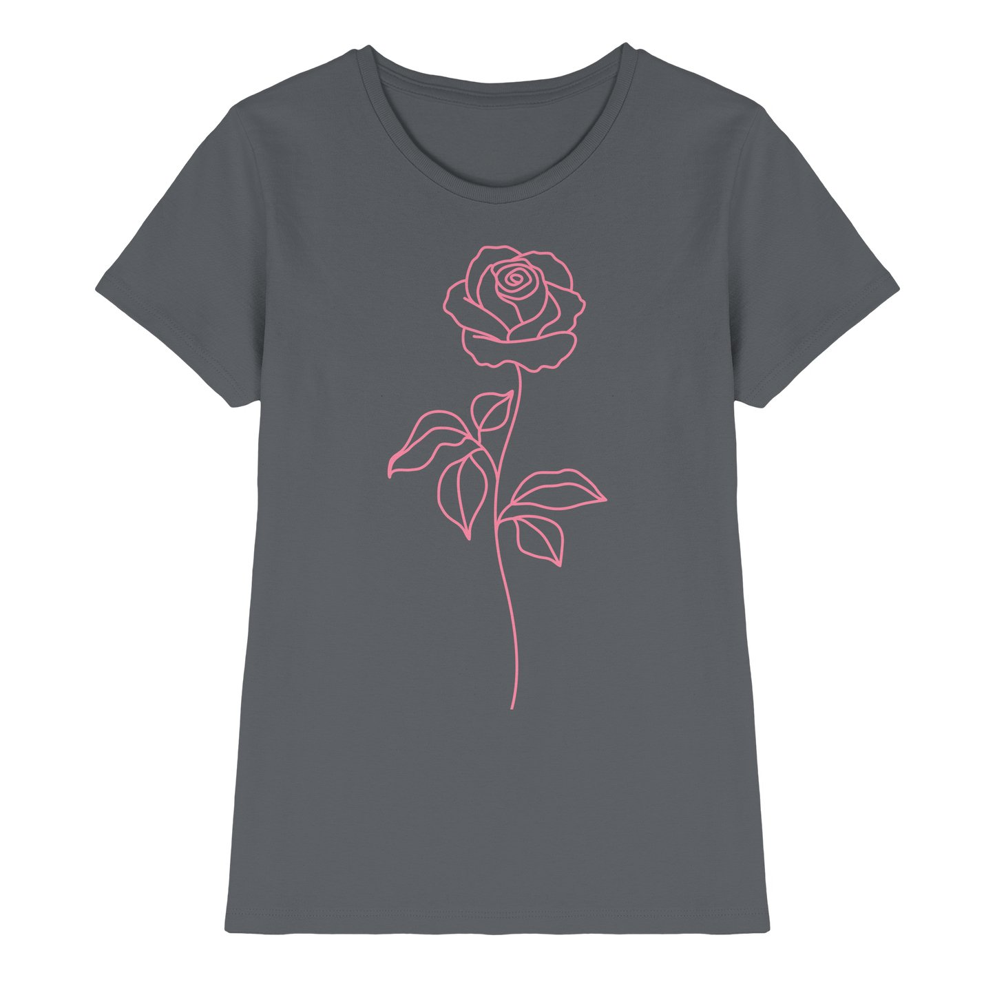 Pink Rose Ladies T-shirt - Ladies Premium Shirt
