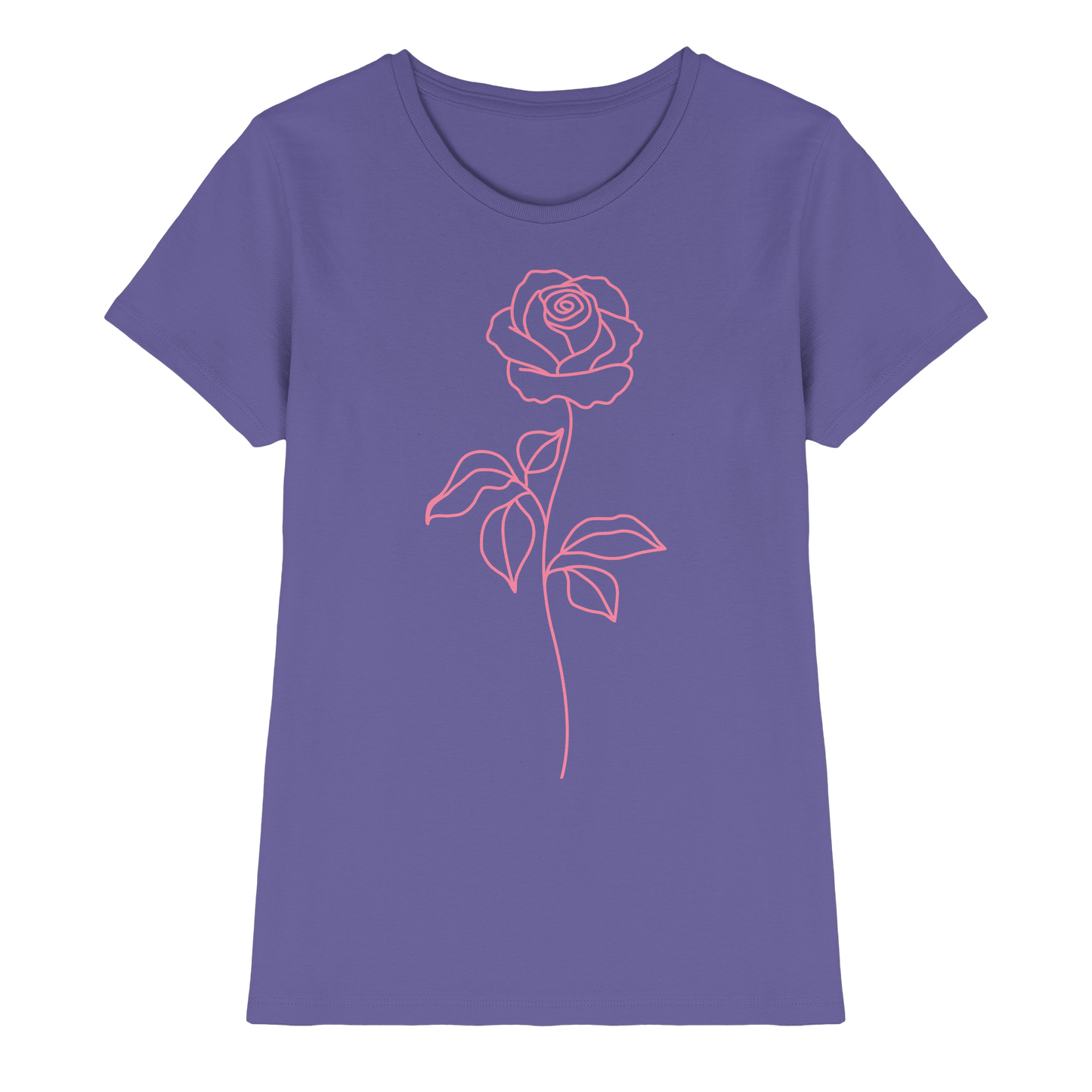 Pink Rose Ladies T-shirt - Ladies Premium Shirt