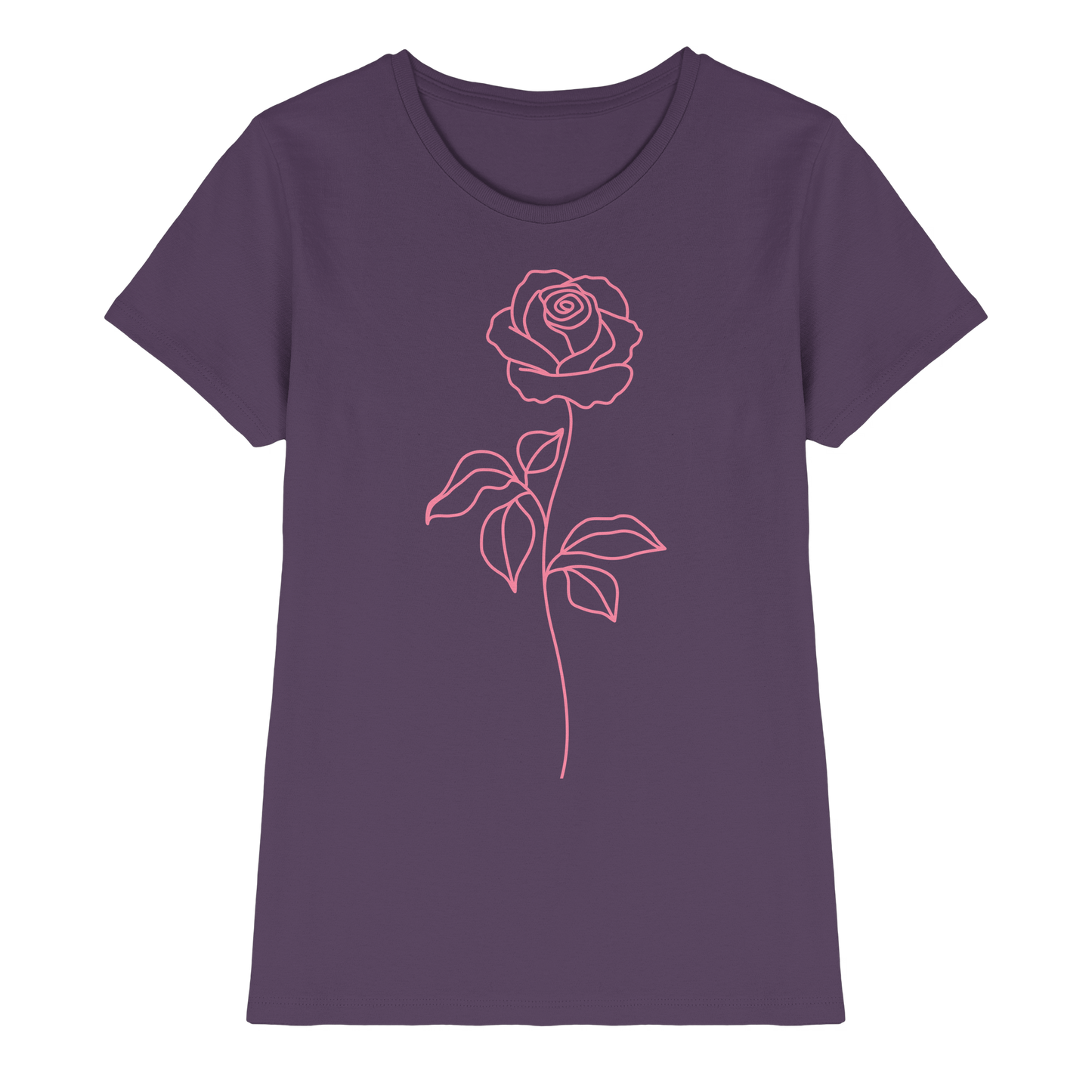 Pink Rose Ladies T-shirt - Ladies Premium Shirt