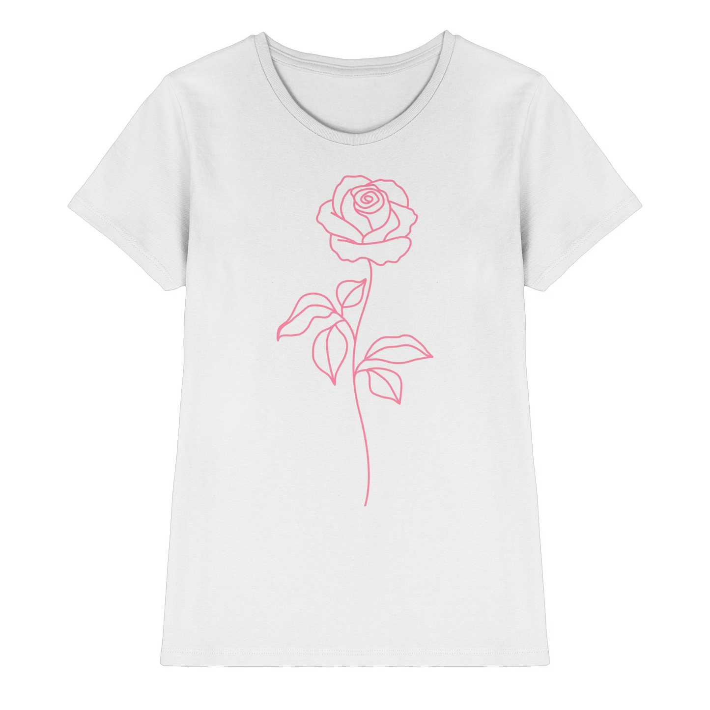 Pink Rose Ladies T-shirt - Ladies Premium Shirt